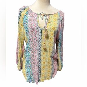 JW Style Women's Patchwork Blouse